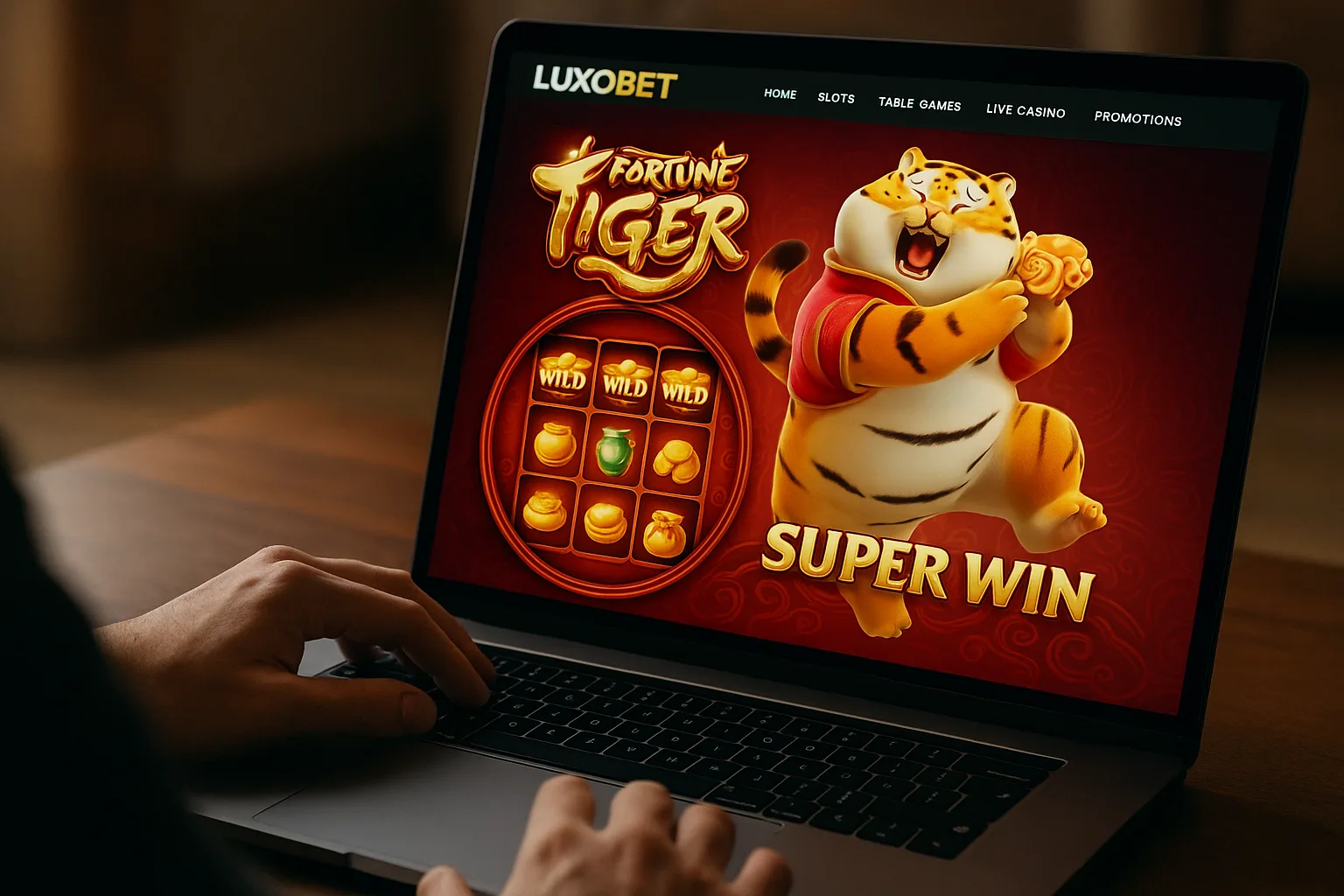 Fortune Tiger é um jogo imperdível no LUXOBET Casino