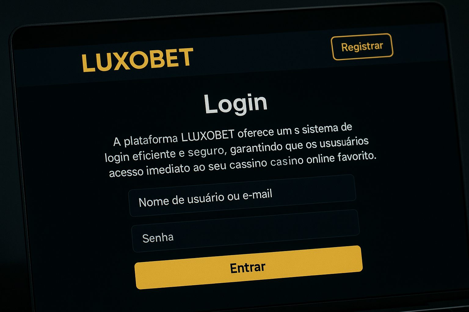 Login no Cassino LUXOBET