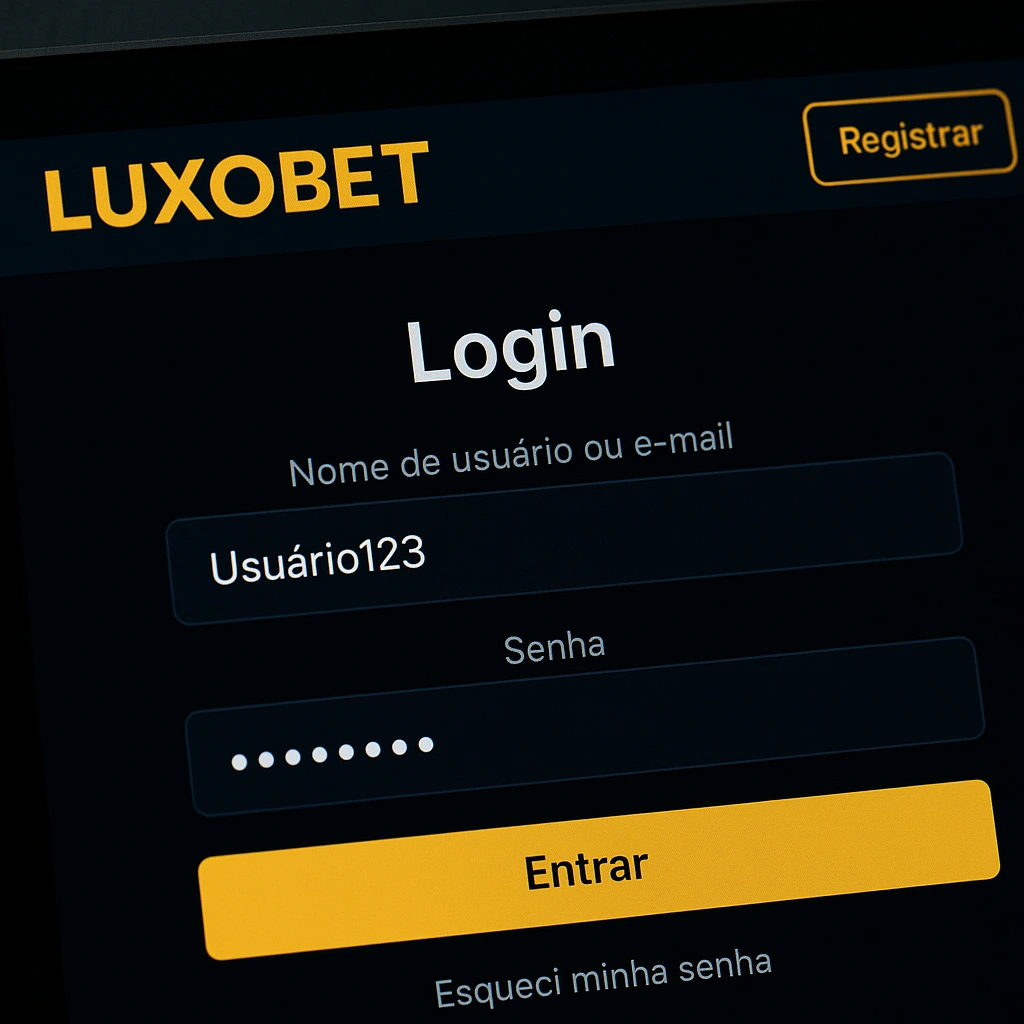 Criar uma nova Conta no plataforma LUXOBET